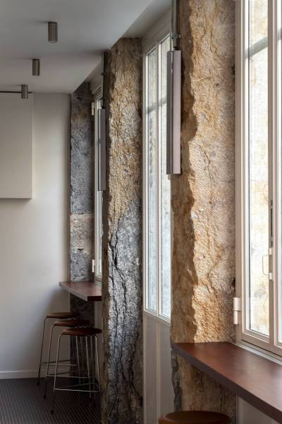 Devanture en acier d'un Coffee shop 