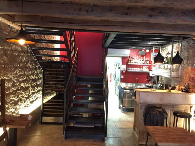 Mezzanine et escalier en acier pour le restaurant Le Tir Bouchon à Lyon