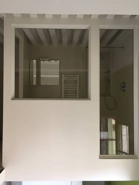 Verrière intérieure pour paroi de douche région Lyonnaise