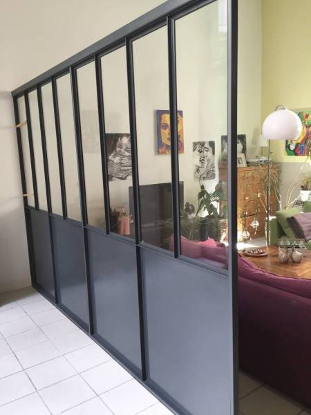 Verrière intérieure type sas d'entrée à Nice