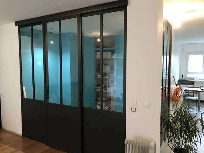 Verrière coulissant pour un espace bureau à Lyon