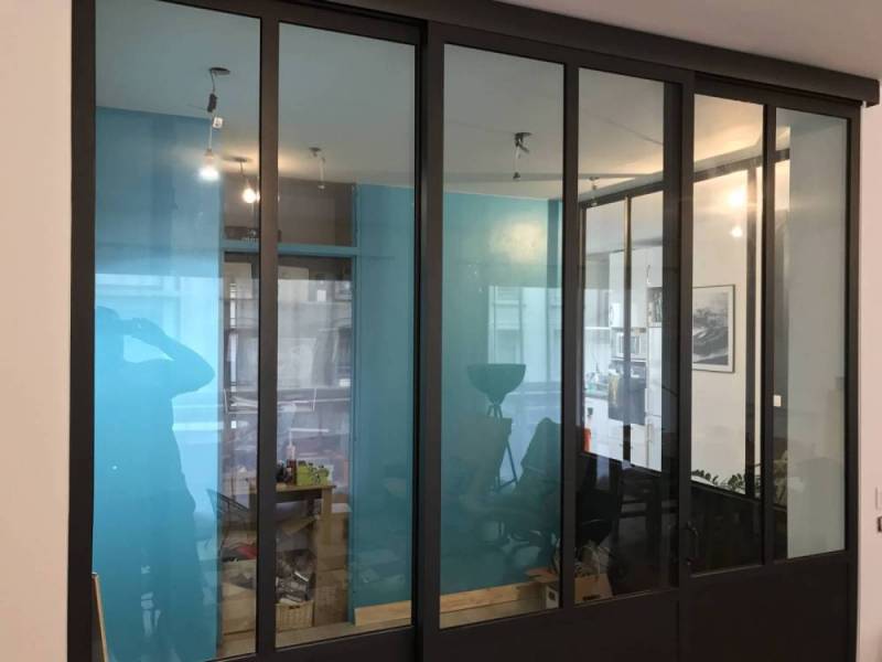 Verrière coulissant pour un espace bureau à Lyon