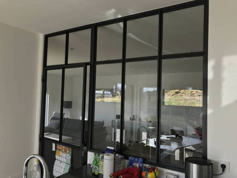 Verrière acier thermolaqué pour cuisine à Maubec