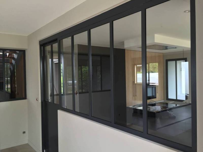 Verrière intérieure en acier coulissant Lyon Rhône Alpes