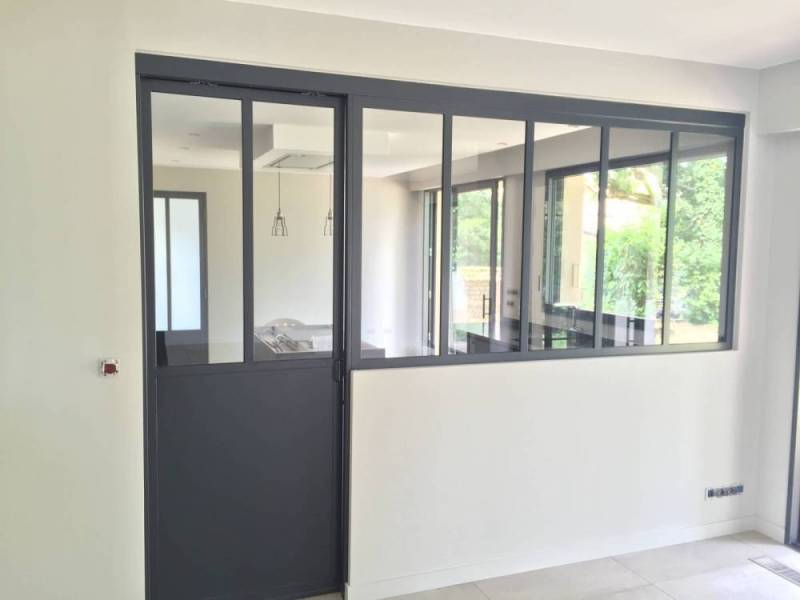 Verrière intérieure en acier coulissant Lyon Rhône Alpes