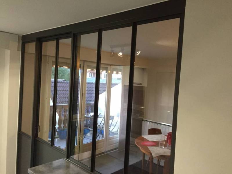 Verrière intérieure cuisine à Saint Julien en Genevois