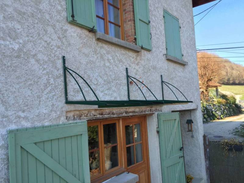 Marquise en acier avec vitrage sécurite à Lyon