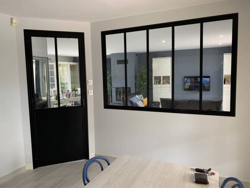 Verrière intérieure sur mesure en acier à Mions