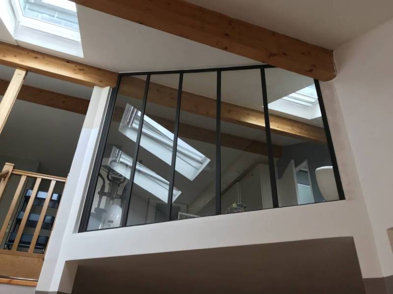 Verrière intérieure fixe en trapèze à Lyon