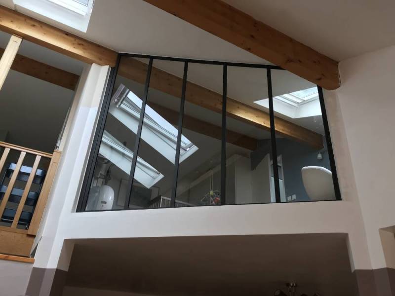 Verrière intérieure fixe en trapèze à Lyon