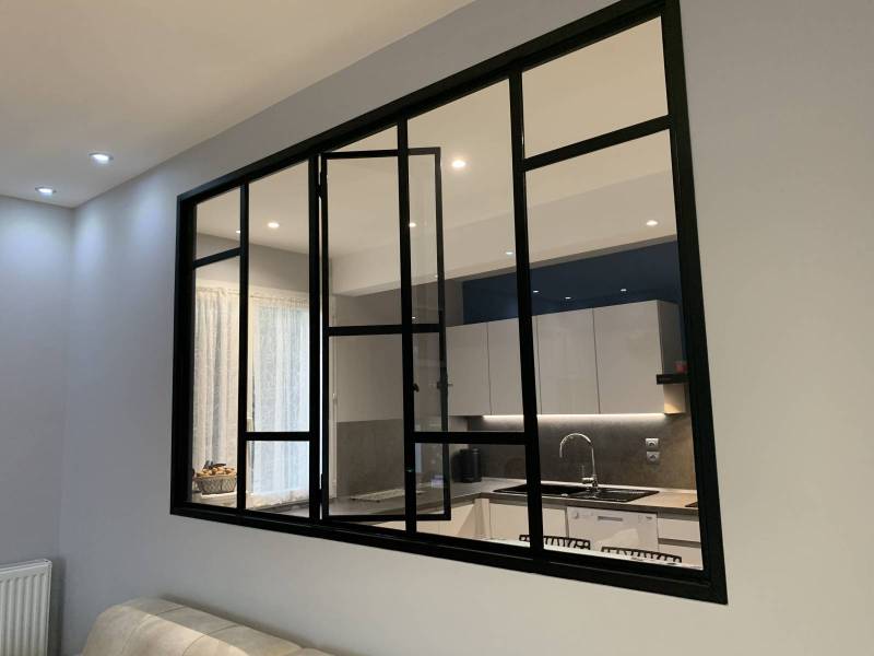 Verrière en acier pour salle de bain à Lyon