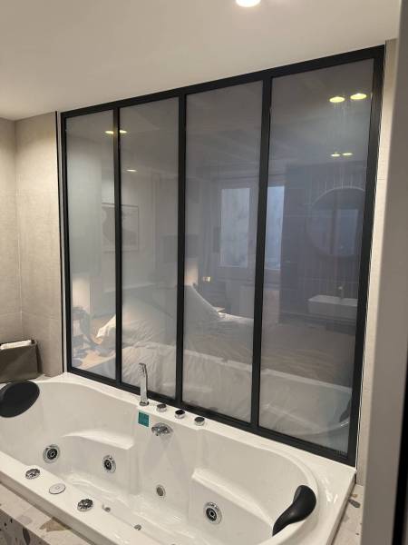 Verrière opaque pour salle de bain sur Lyon