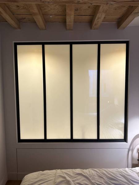 Verrière opaque pour salle de bain sur Lyon