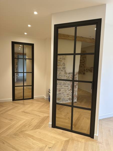 porte vitrage miroir