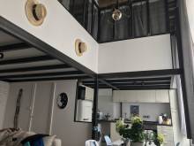 Notre zone d'activité pour ce service Métallier pour escalier quart tournant en acier thermolaqué avec marches en frêne massif pour maison à