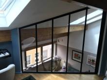 Notre zone d'activité pour ce service Fabricant de verrière intérieure en acier avec soubassement sur mesure pour aménagement contemporain à